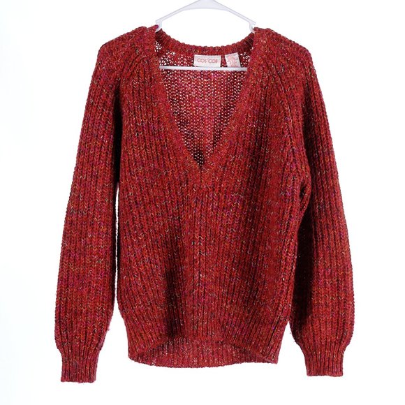 Vintage Sweaters - Vintage COS COB Deep V Neck Sweater Small
